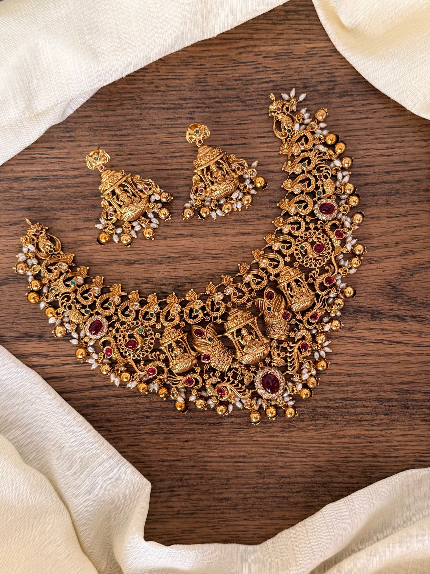 Premium Handcrafted Bridal Necklace Set – Designer