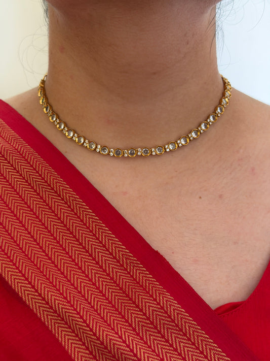 Kundan Single Line Necklace