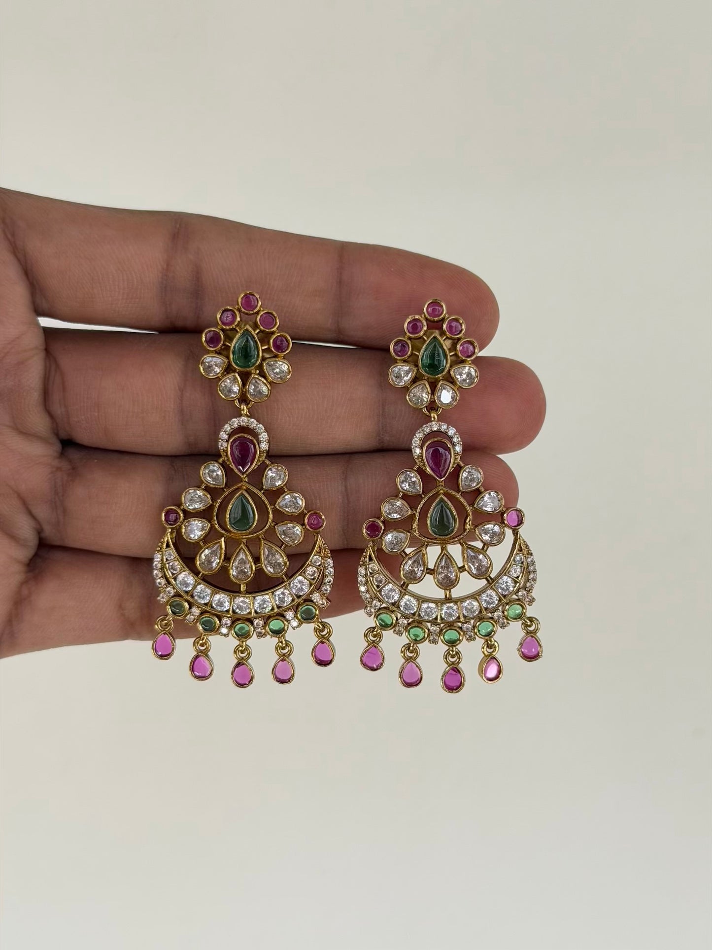 Floral Chaandbali Earrings