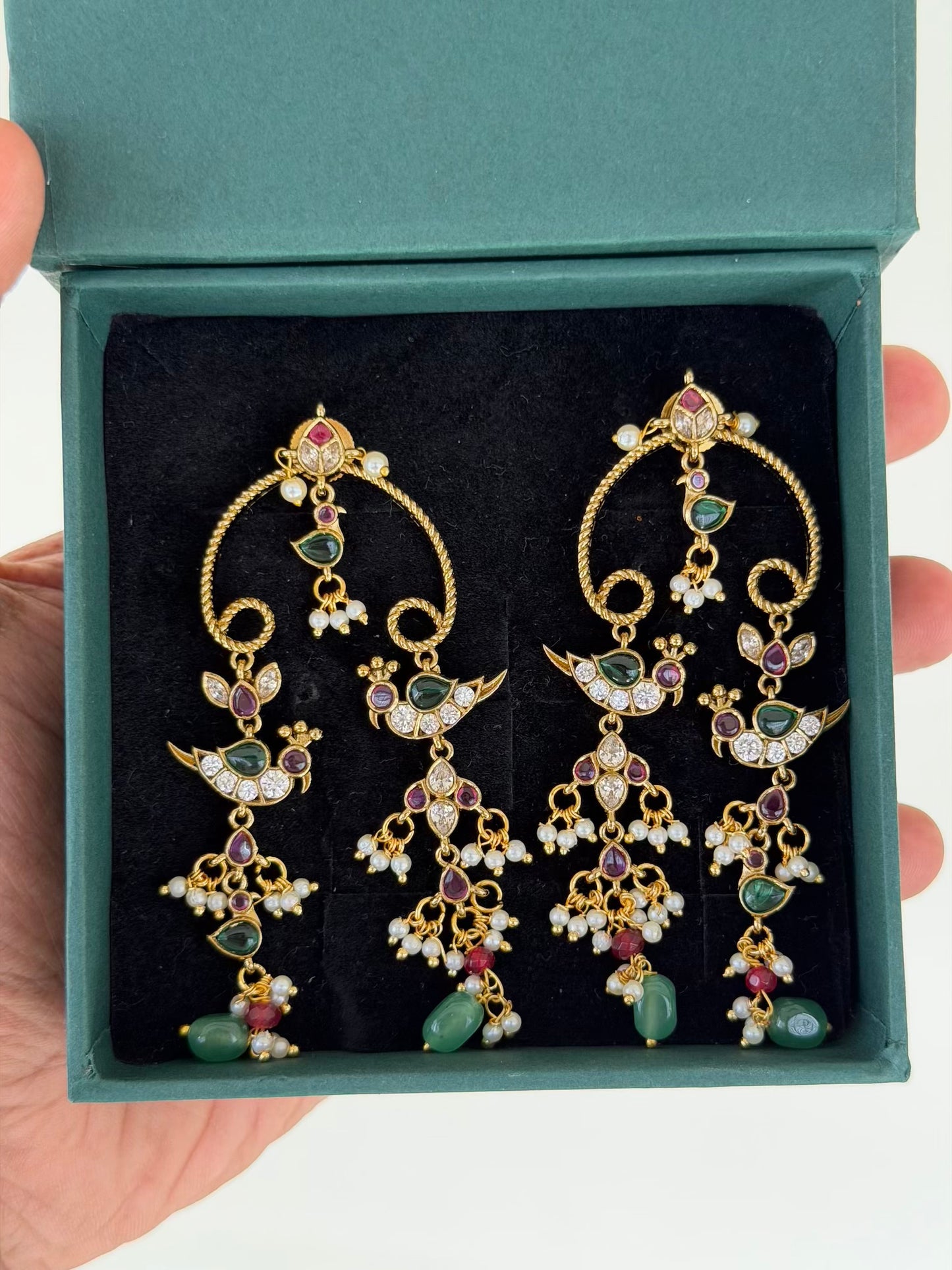Designer Peacock Dangler Earrings