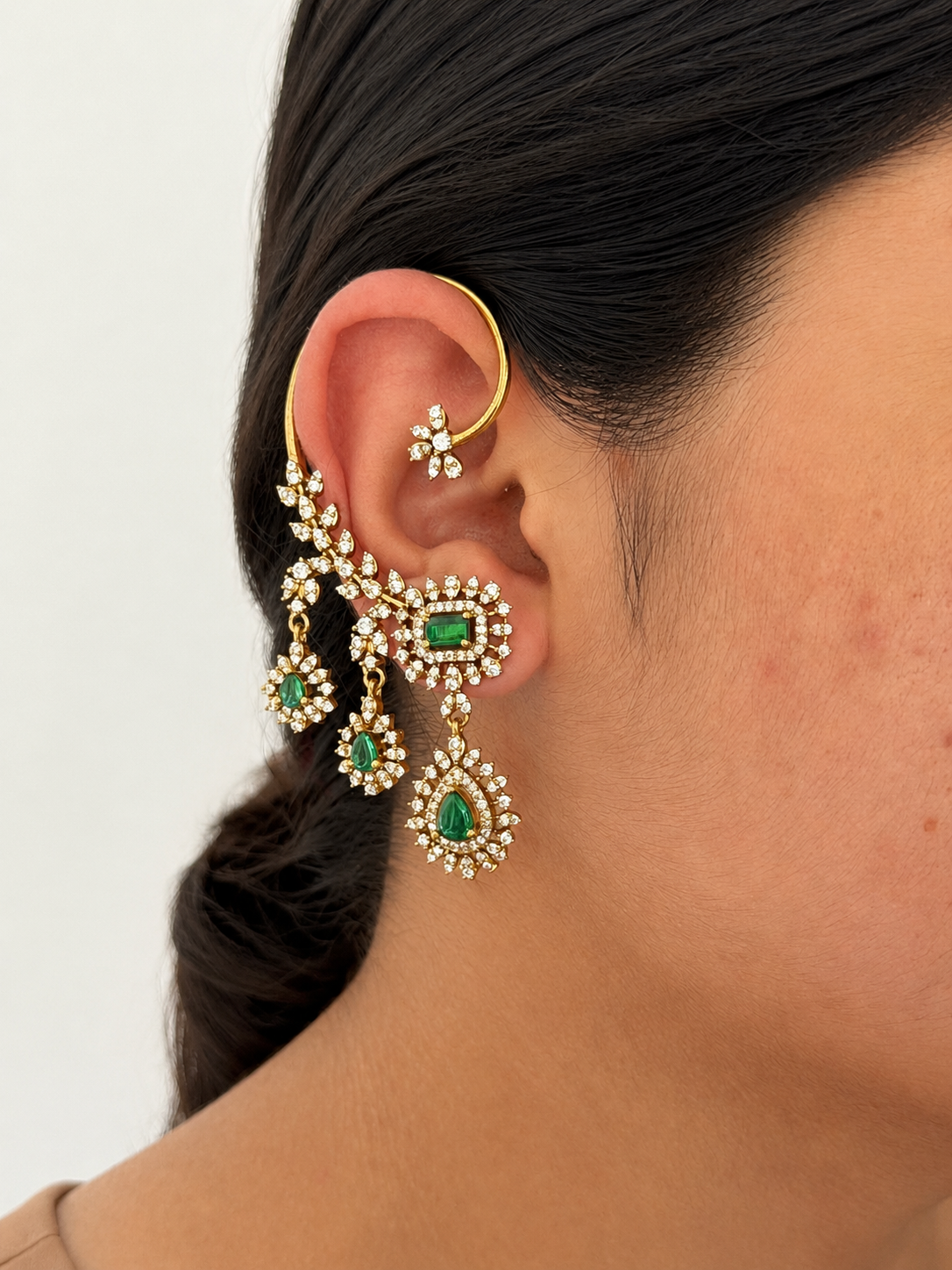 Cascade Floral Ear Cuff