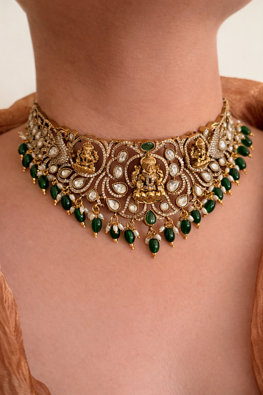 Premium Designer Victorian Bridal Choker Set