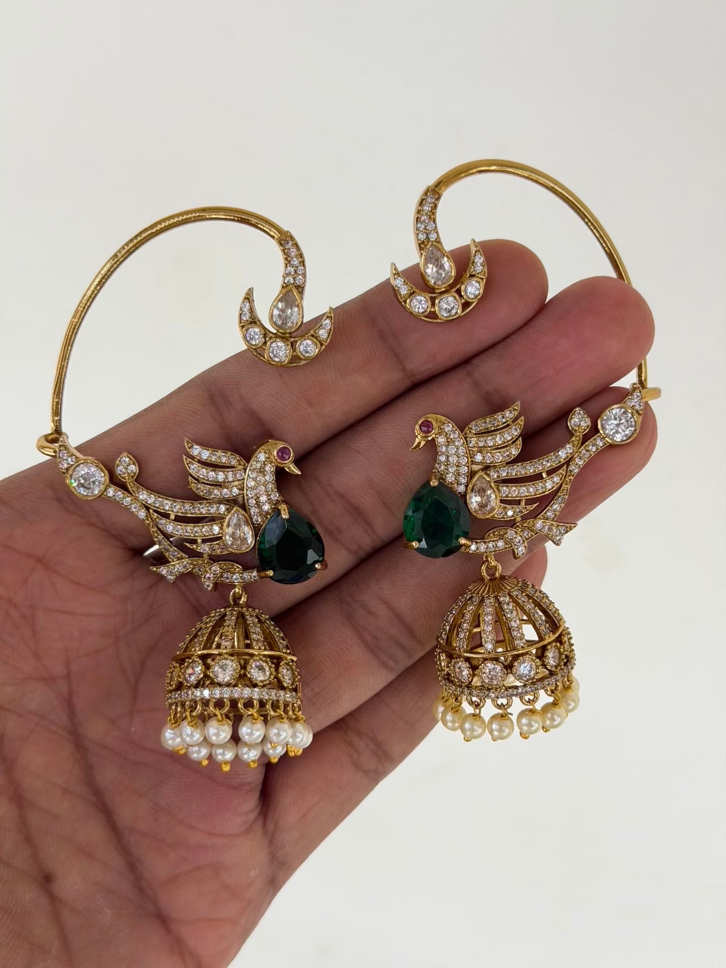 Peacock Ear Cuff Jhumka