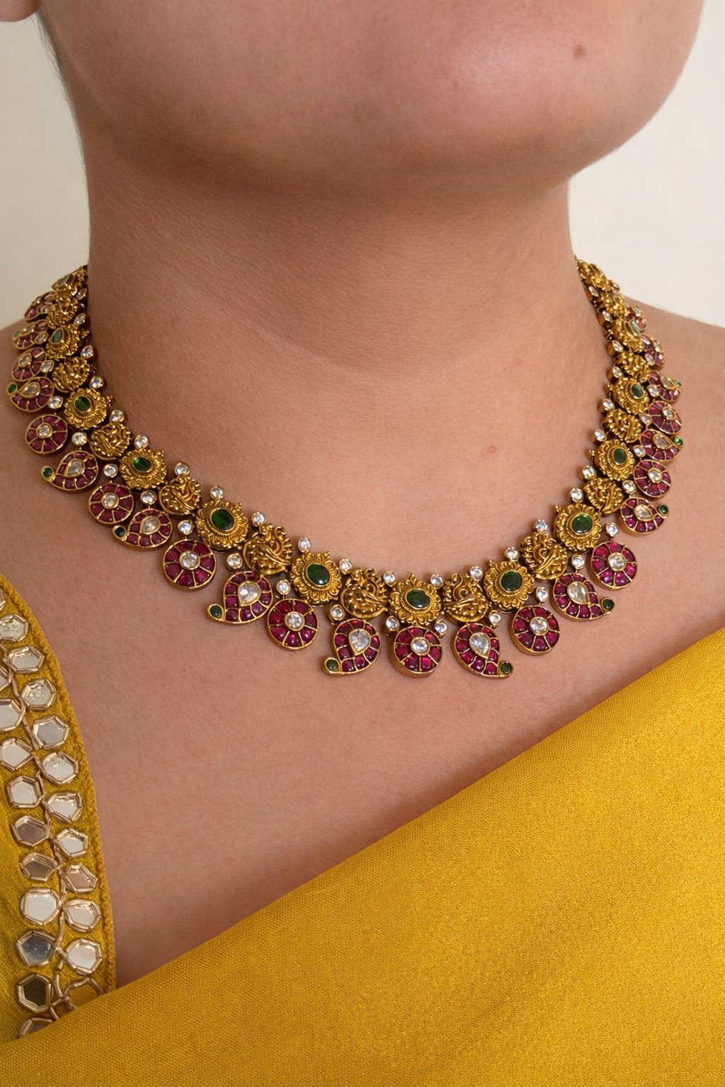2 in 1 Antique Nakshi Temple Choker Set
