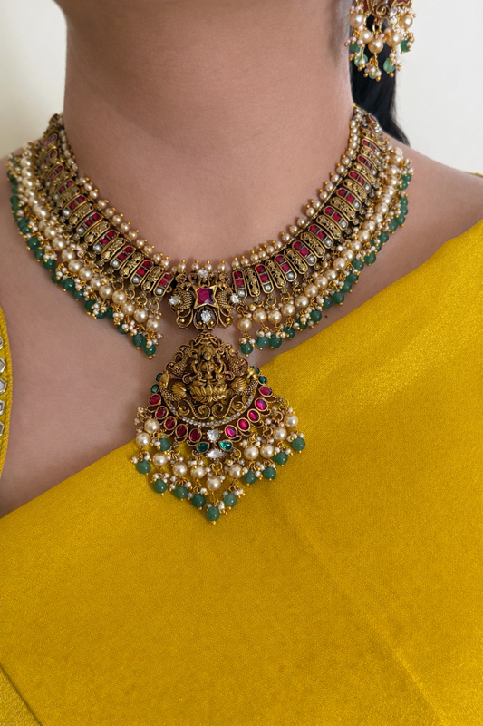 Lakshmi Temple Grand Choker Necklace Set