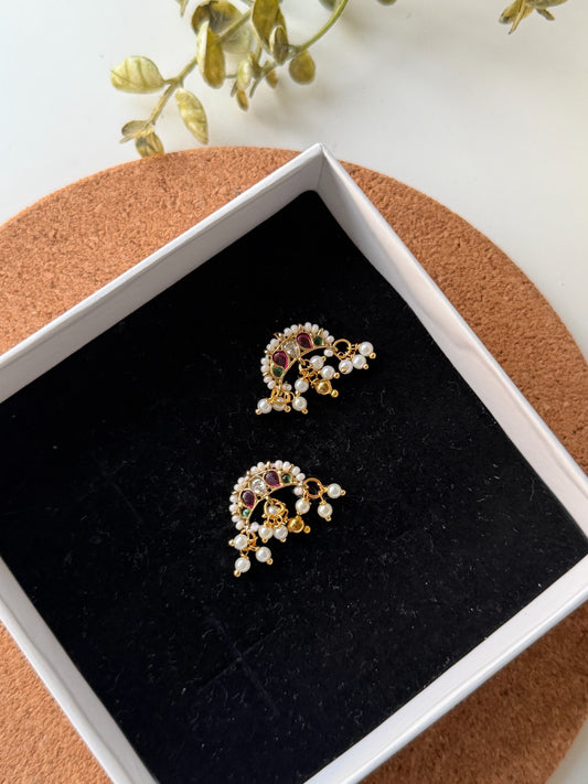 Traditional Pearl Bugadi Earrings for Festive