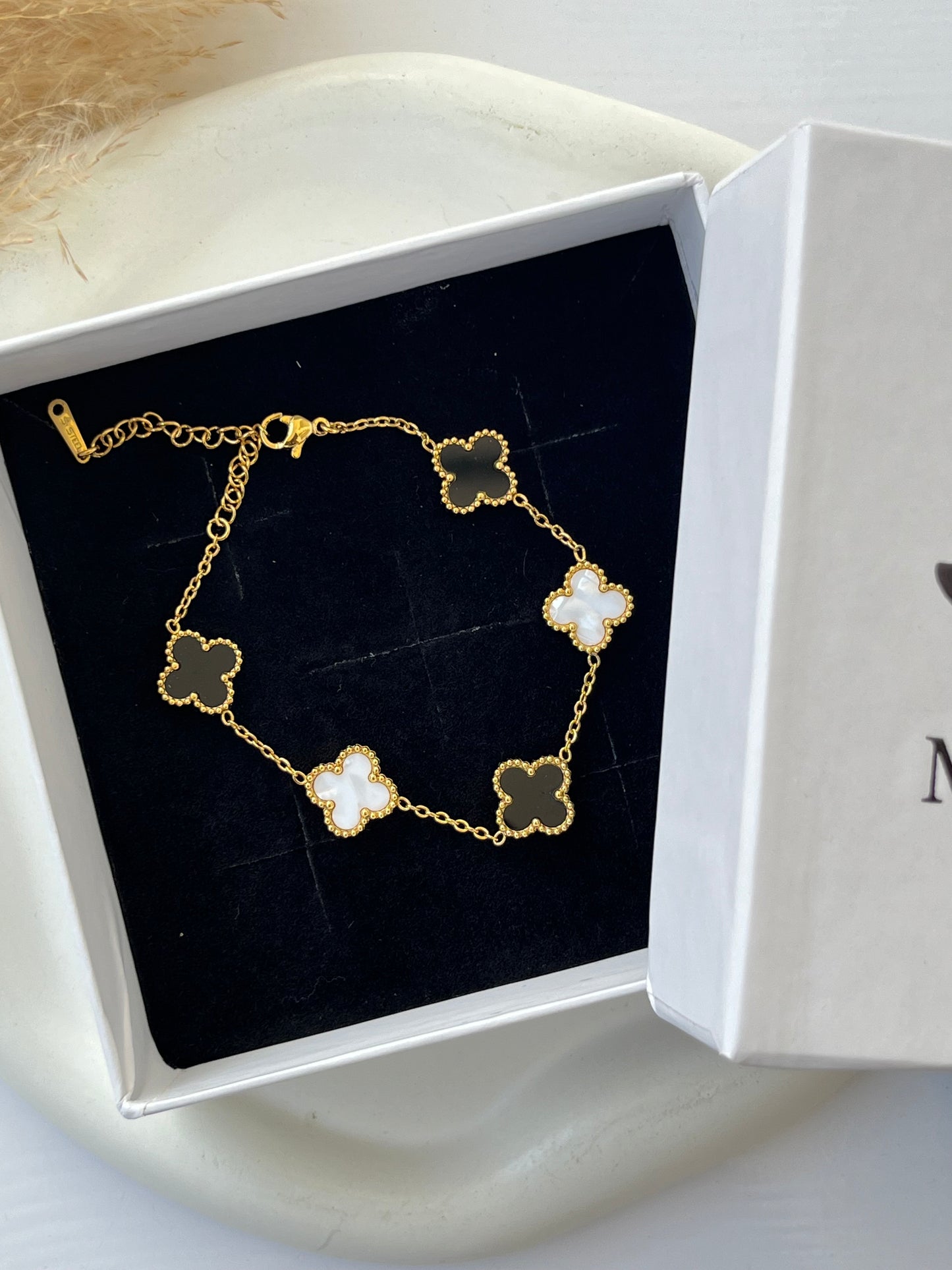 Elsie Bracelet - Black & White