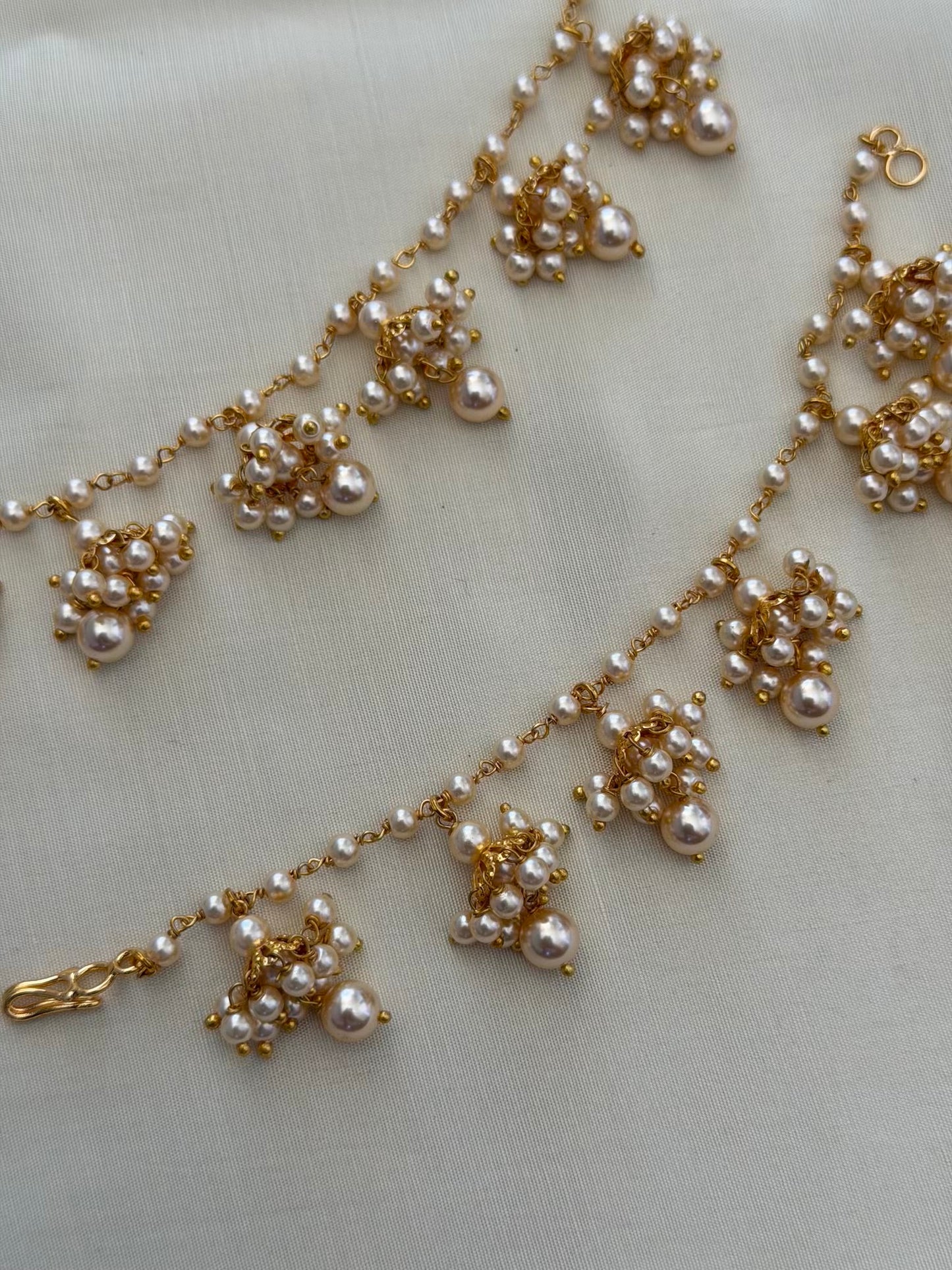 Pearl Jhumka Earchain
