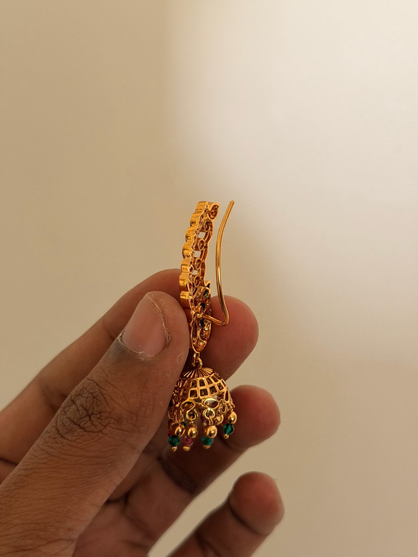 Golden Filigree Chandelier Drop Earrings