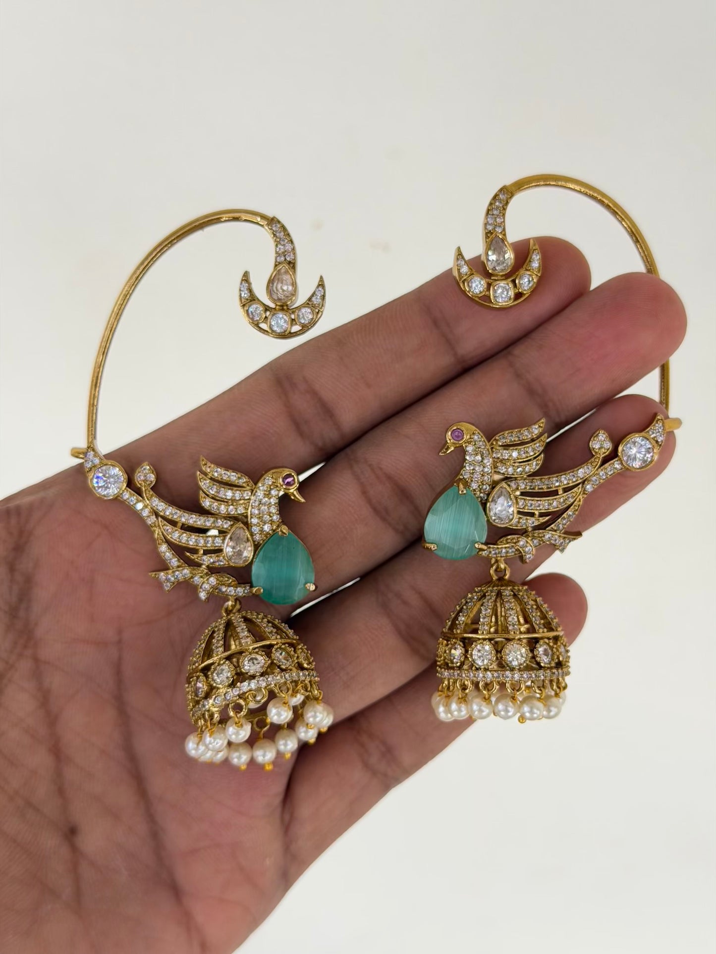 Peacock Ear Cuff Jhumka