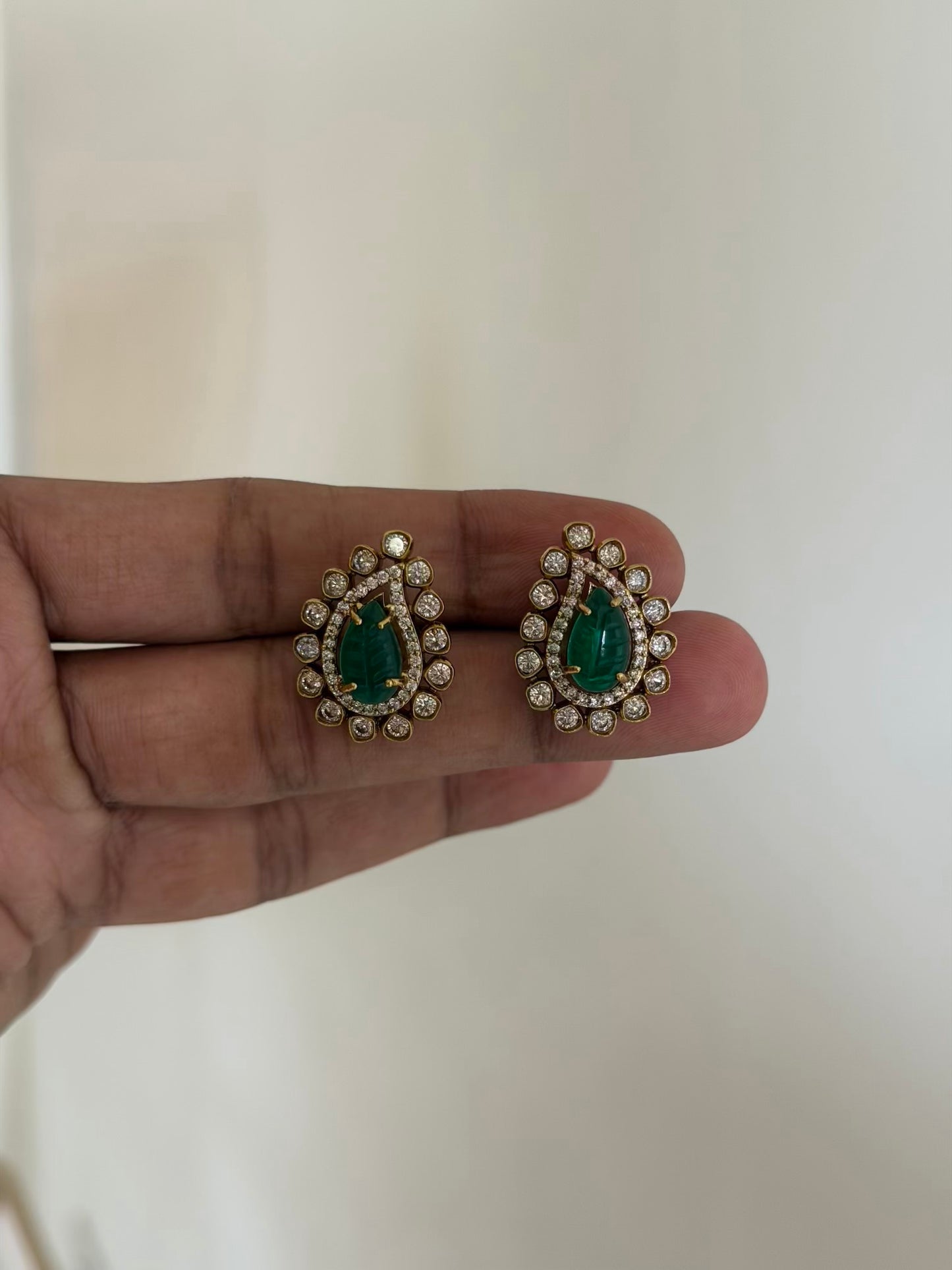 Premium Finish Diamond Look Floral Stud Earrings
