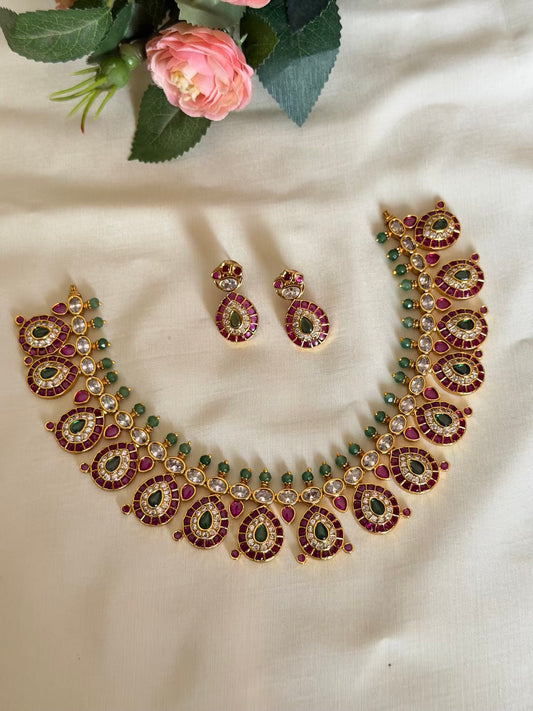 Grand Kemp stone drop necklace set