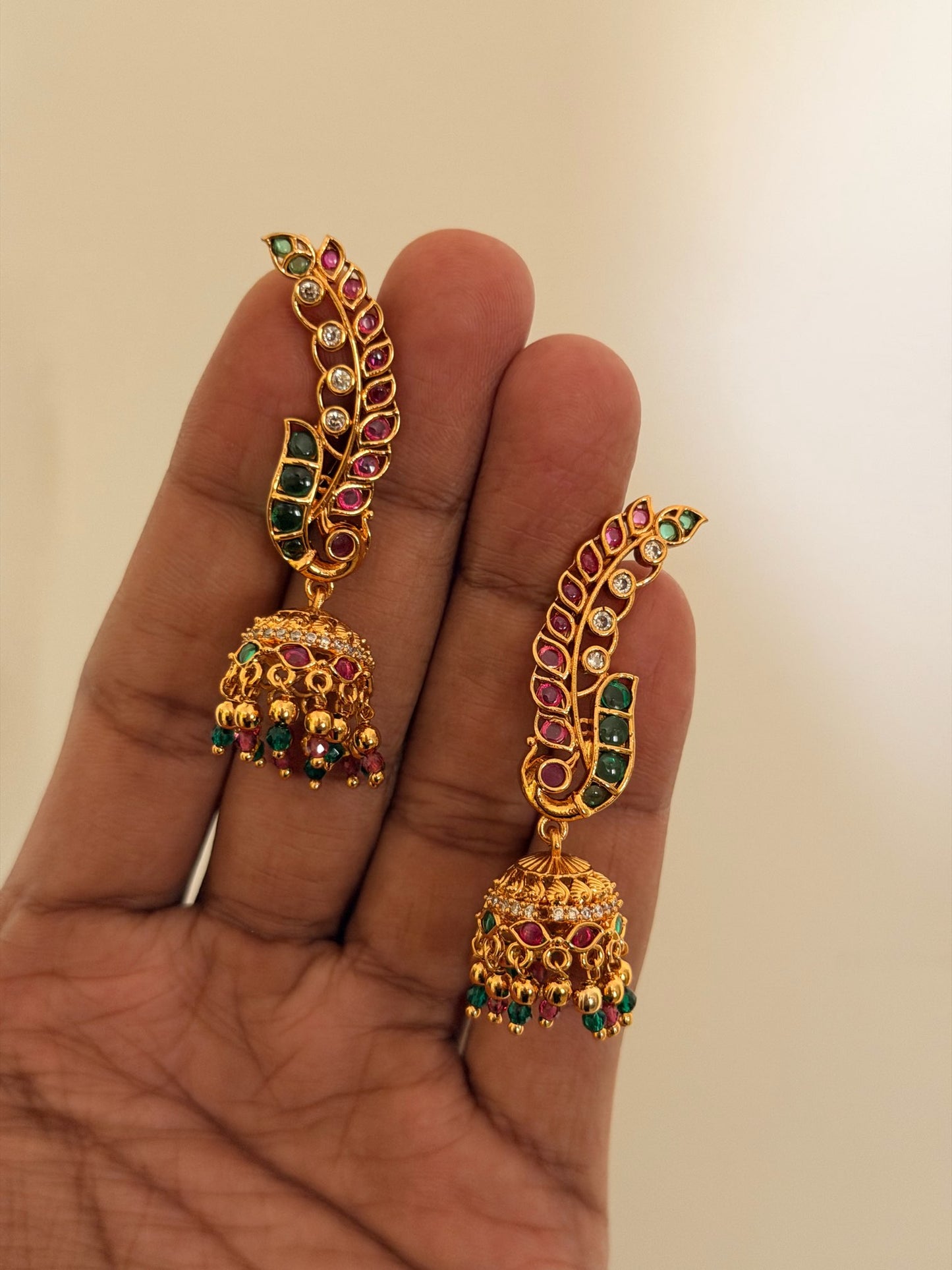 Golden Filigree Chandelier Drop Earrings