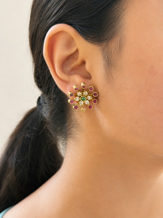 2 in 1 Stud Earrings