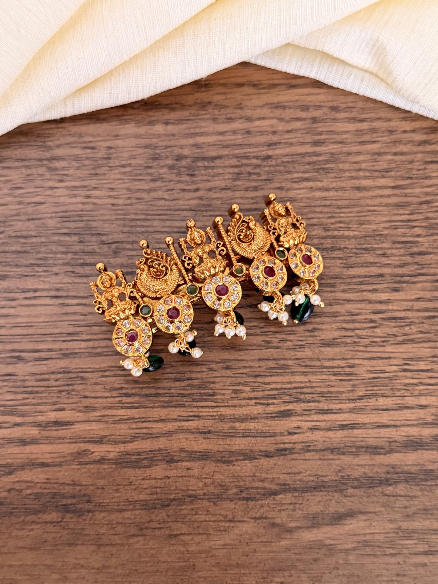 Traditional Lakshmi Devi Coin Premium Hair Clip