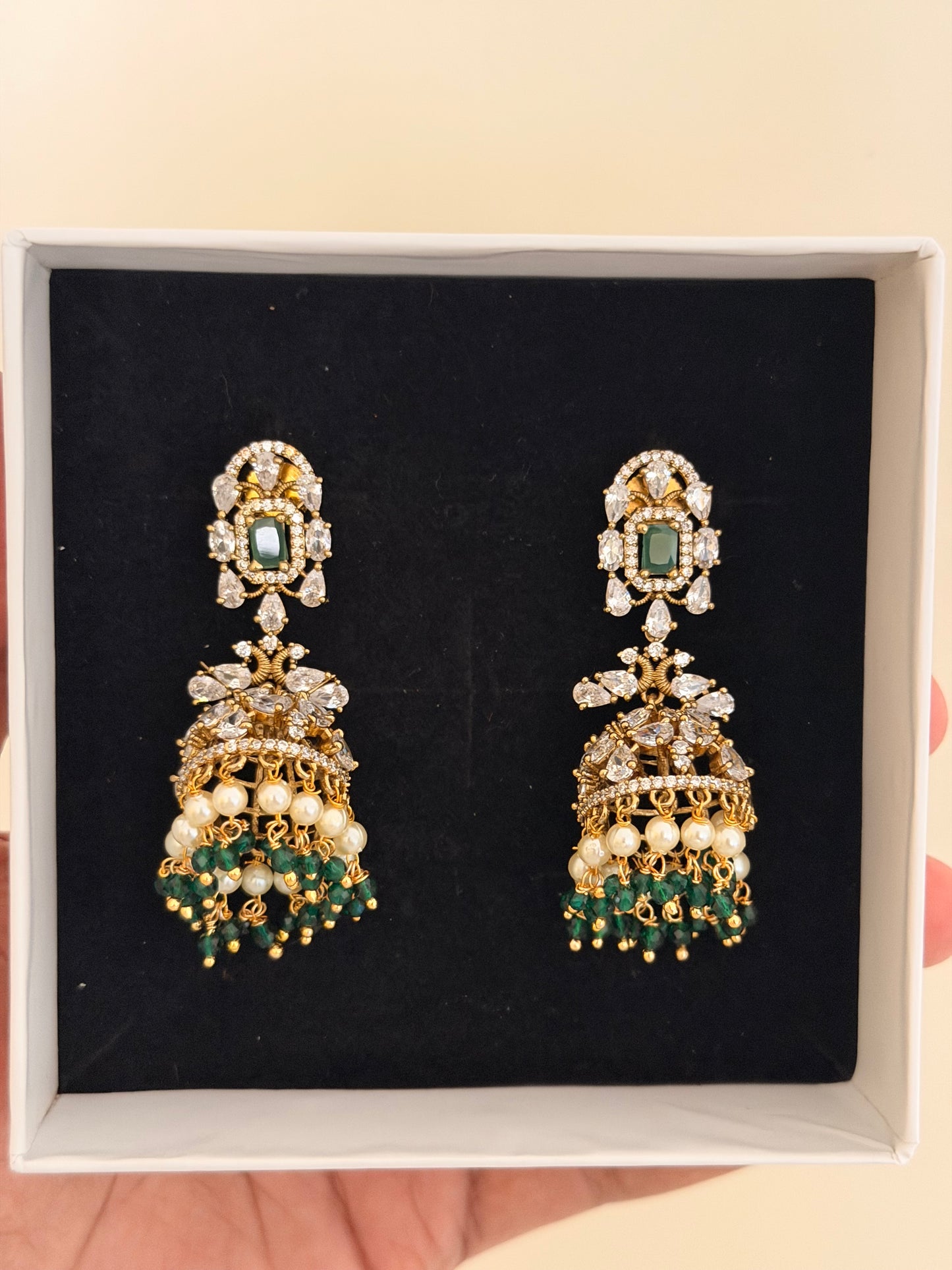 Luxury Moissonite Jhumka Earrings