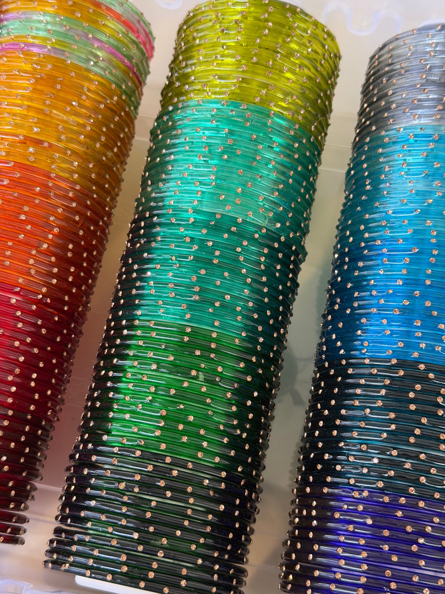 Glass Bangle Combo - Box of 20 colors