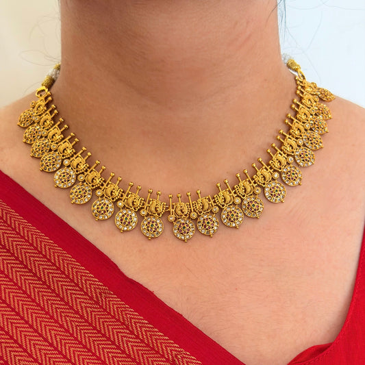 Coin Temple Choker Necklace Set