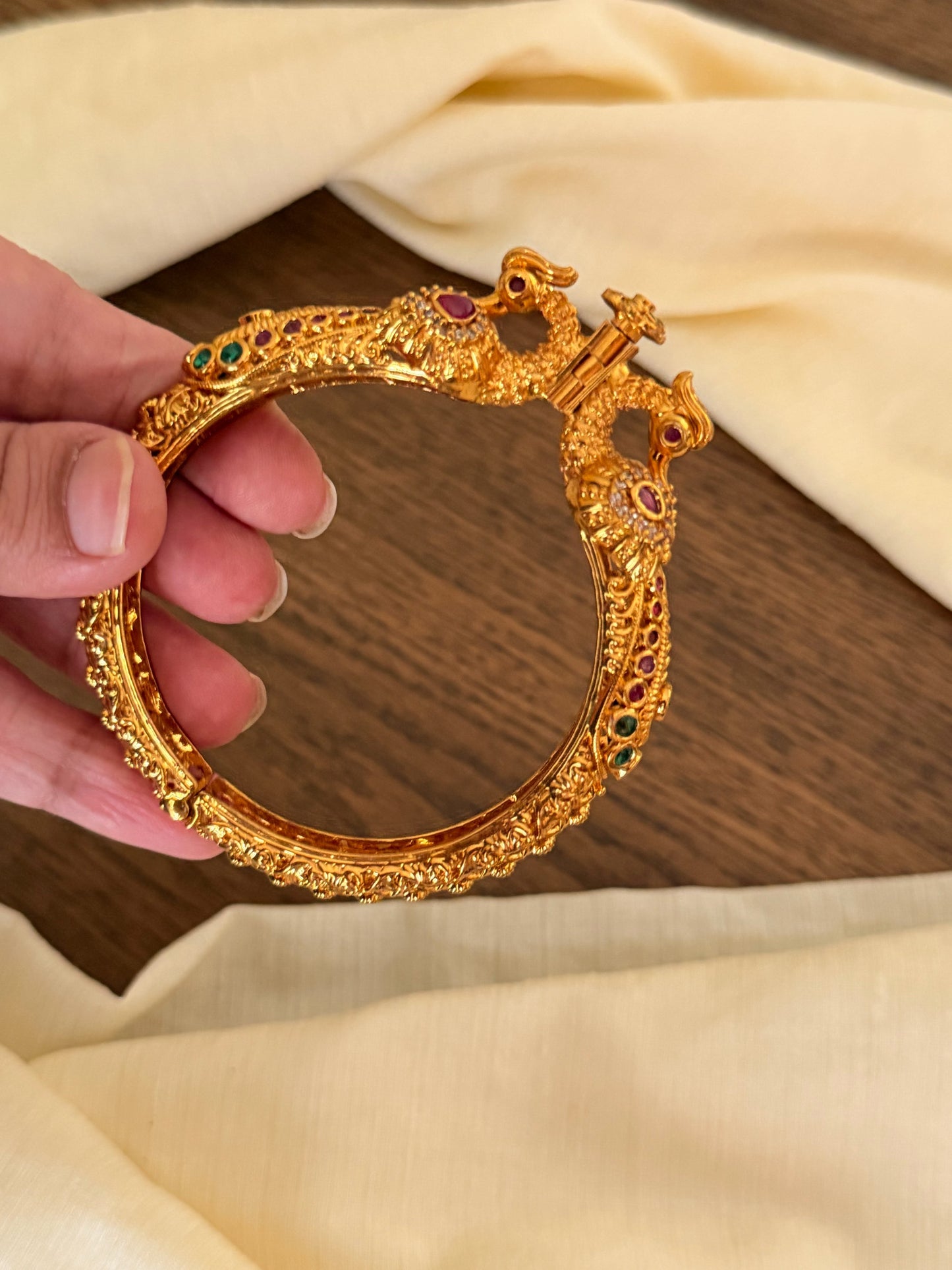 Temple Style Openable Kada – Set of 2