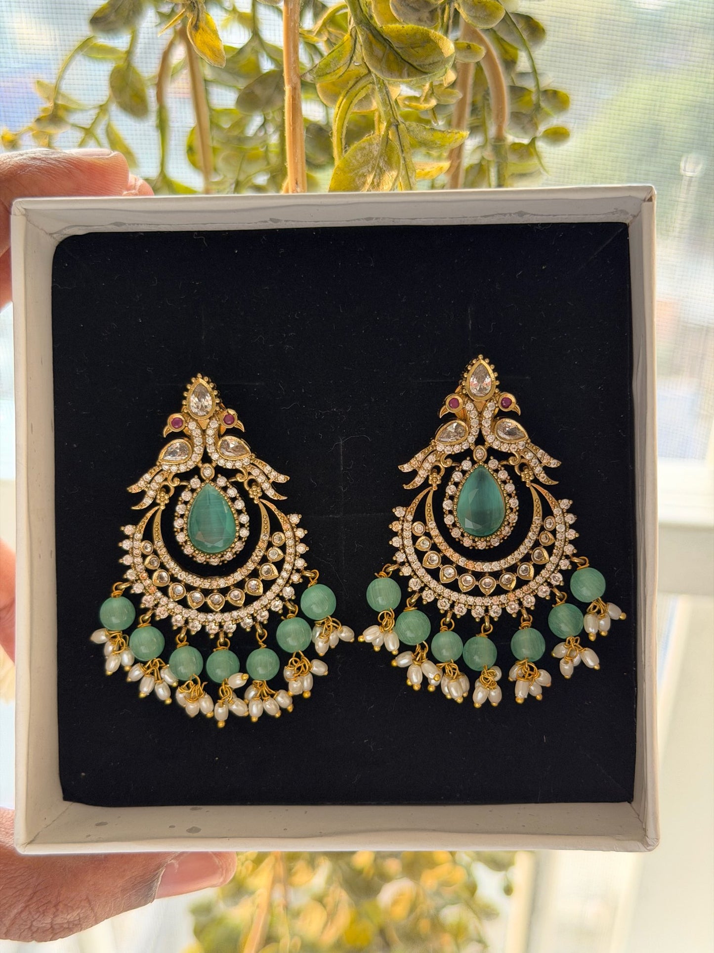 Victorian Peacock Statement Chaandbali