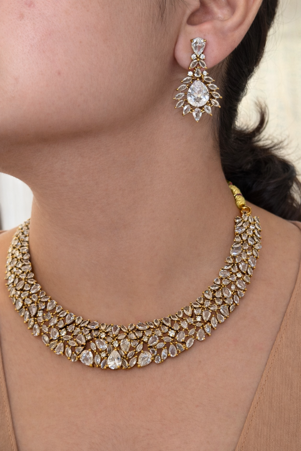 Diamond Look Alike Necklace Set
