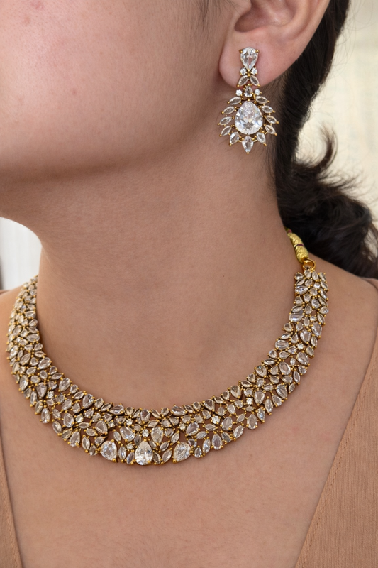 Diamond Look Alike Necklace Set