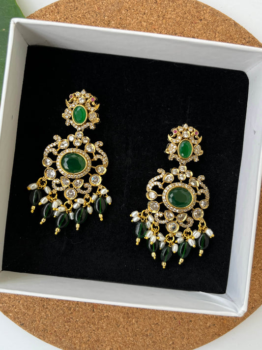 Kundan Victorian Dangler Earrings – Statement Earrings for Weddings & Functions