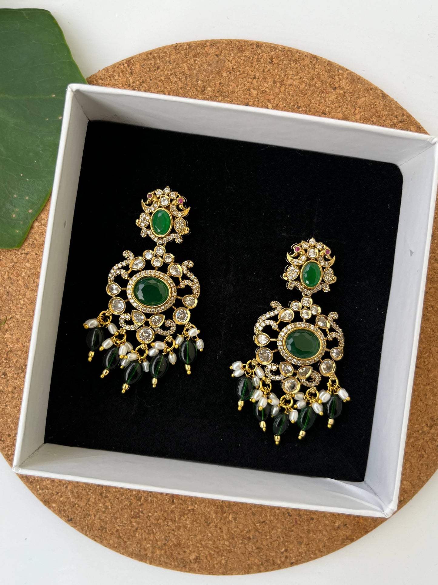 Kundan Victorian Dangler Earrings – Statement Earrings for Weddings & Functions
