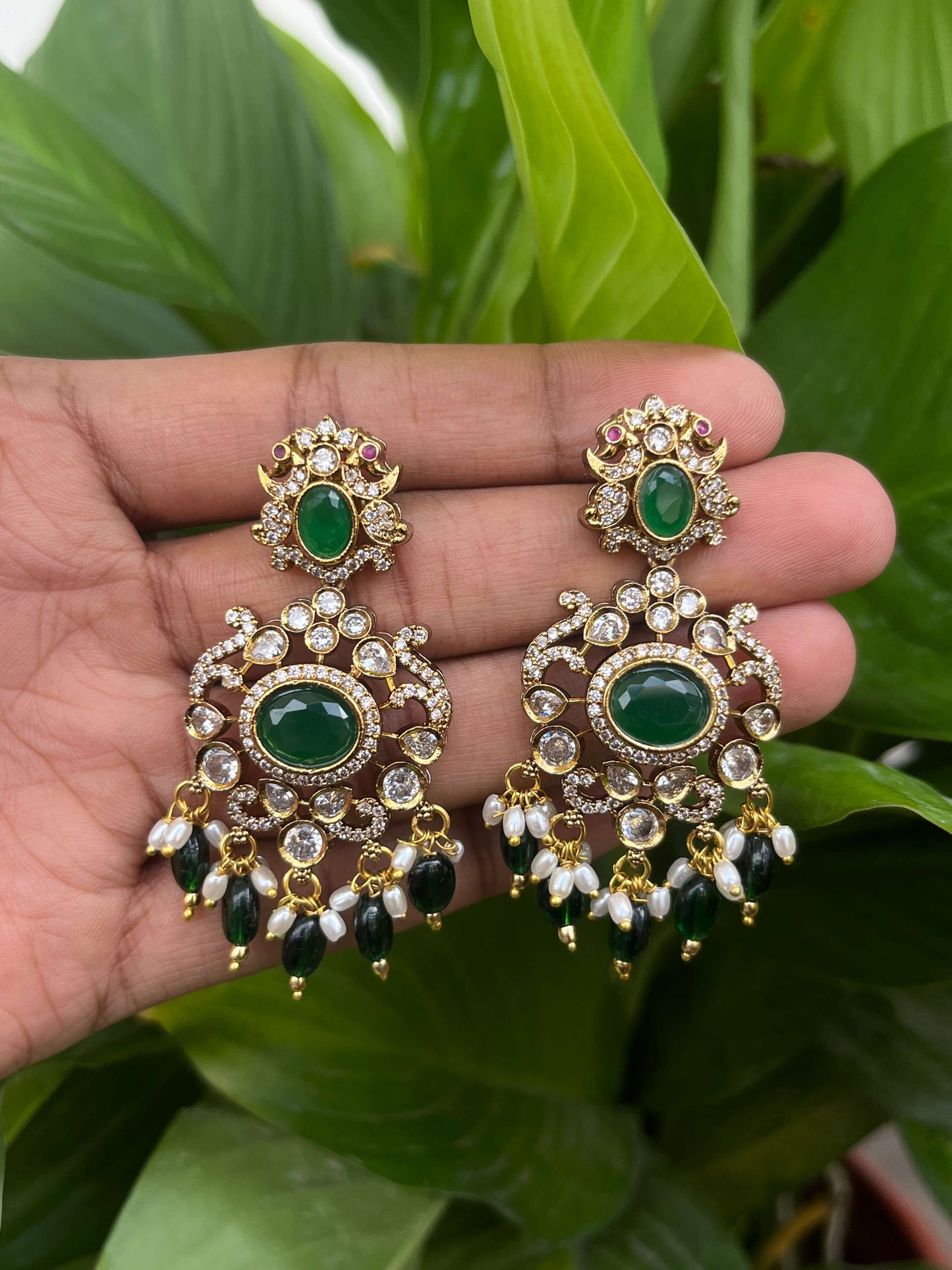 Kundan Victorian Dangler Earrings – Statement Earrings for Weddings & Functions