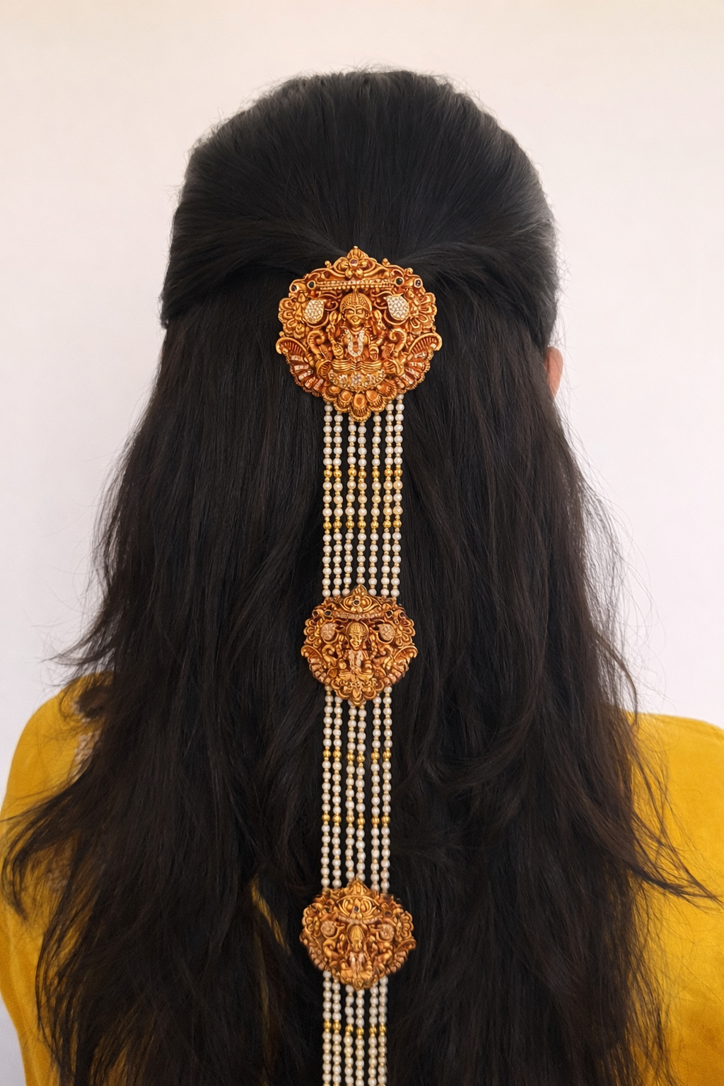 Lakshmi Temple Nakshi Jada / Bridal Hair Chain