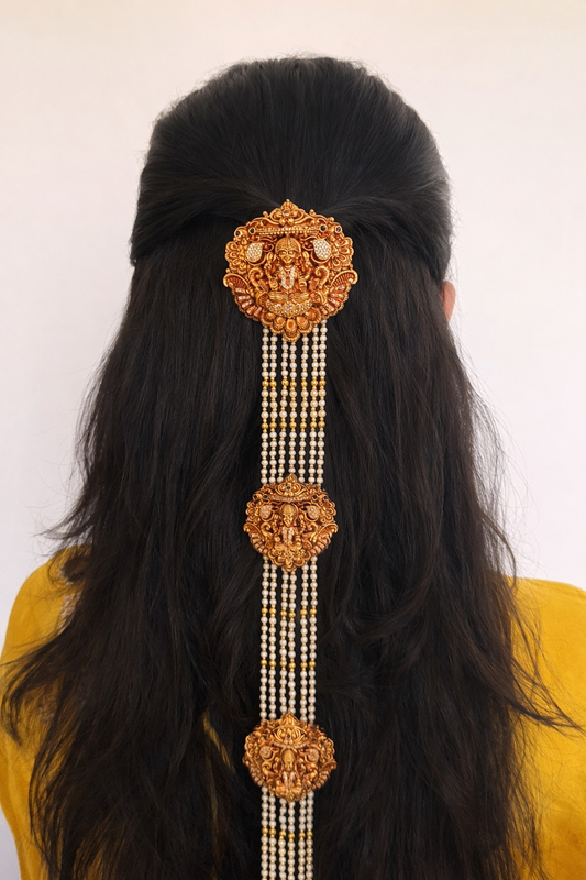 Lakshmi Temple Nakshi Jada / Bridal Hair Chain