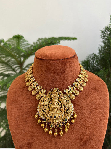 Lakshmi Devi Necklace Set - Bridal Necklace Set in Nakshi