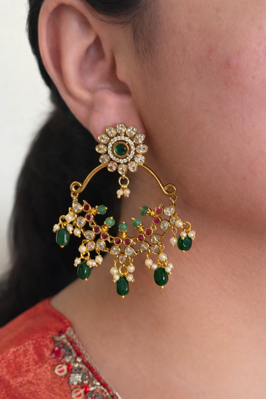 Statement Chaandbali Earrings