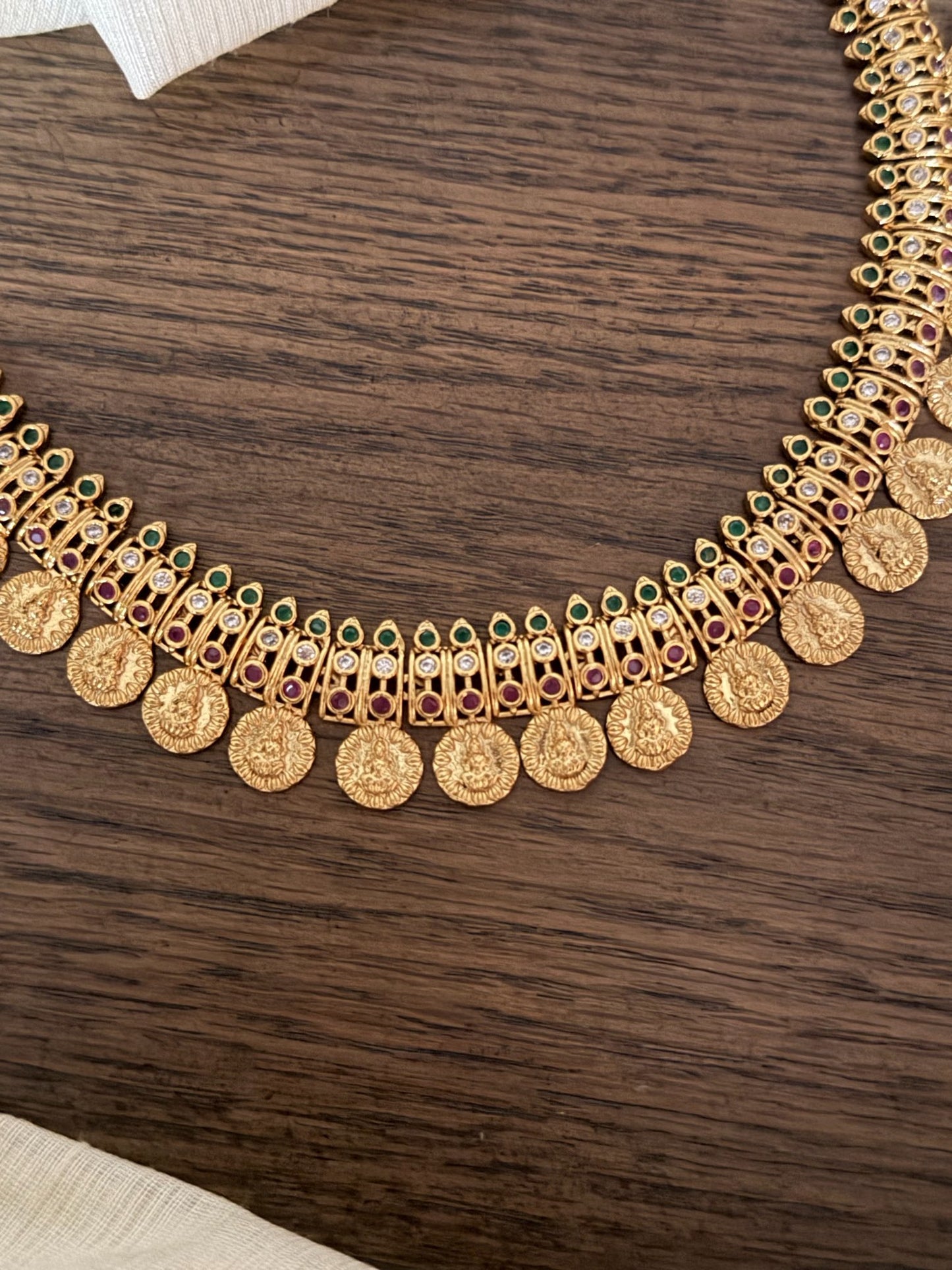 Golden Lakshmi Devi Bottu Mala