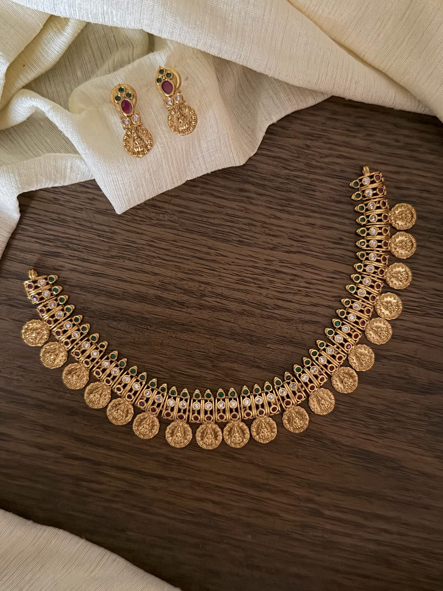 Golden Lakshmi Devi Bottu Mala