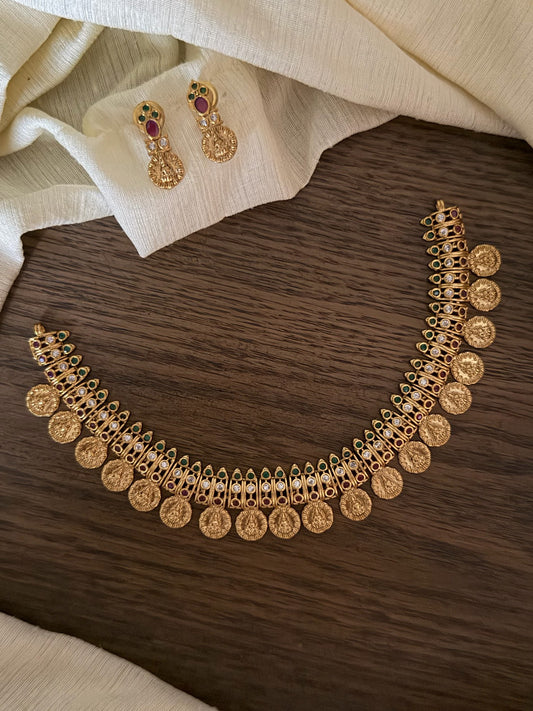 Golden Lakshmi Devi Bottu Mala