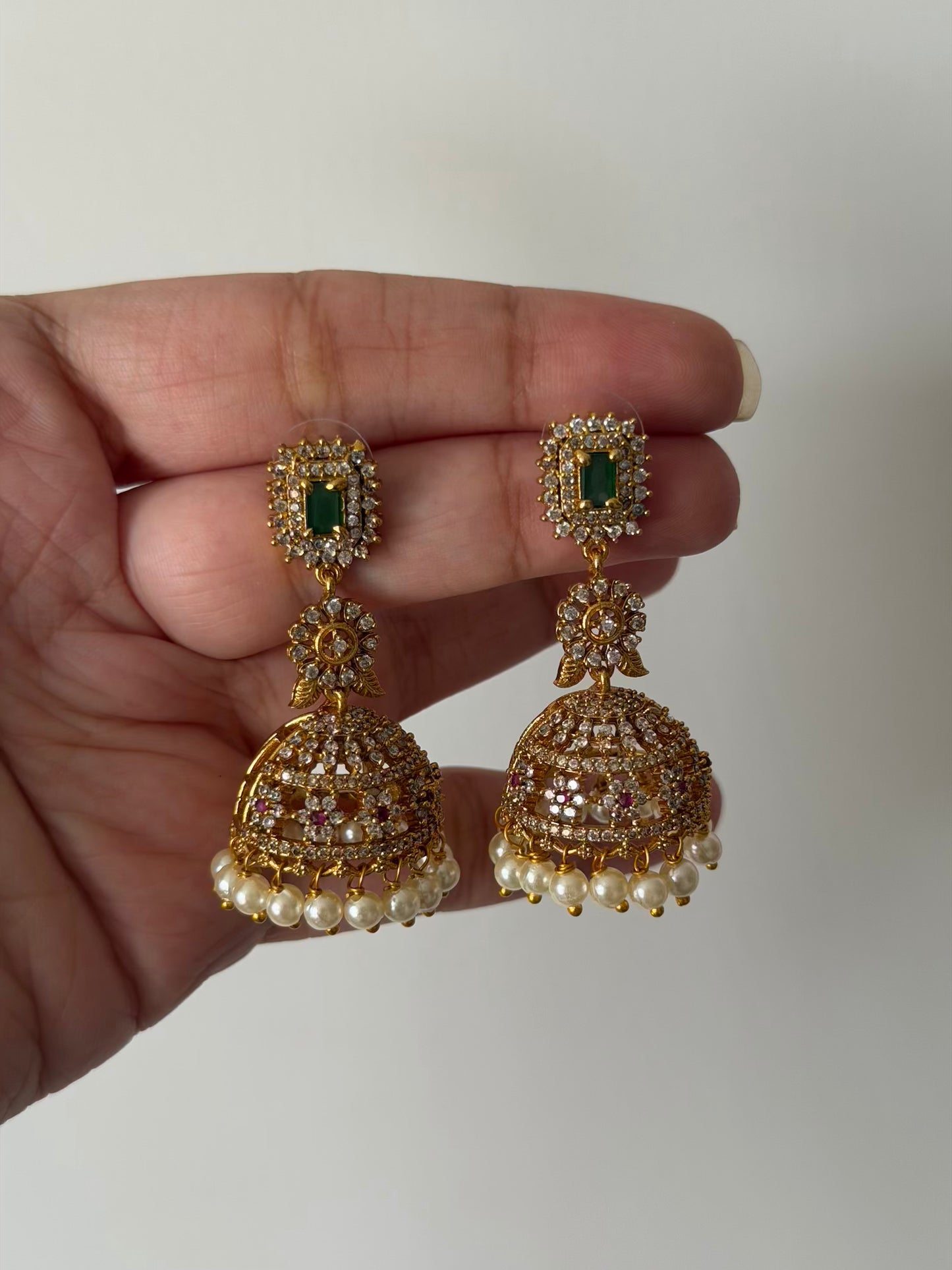 CZ Nakshi Jhumka