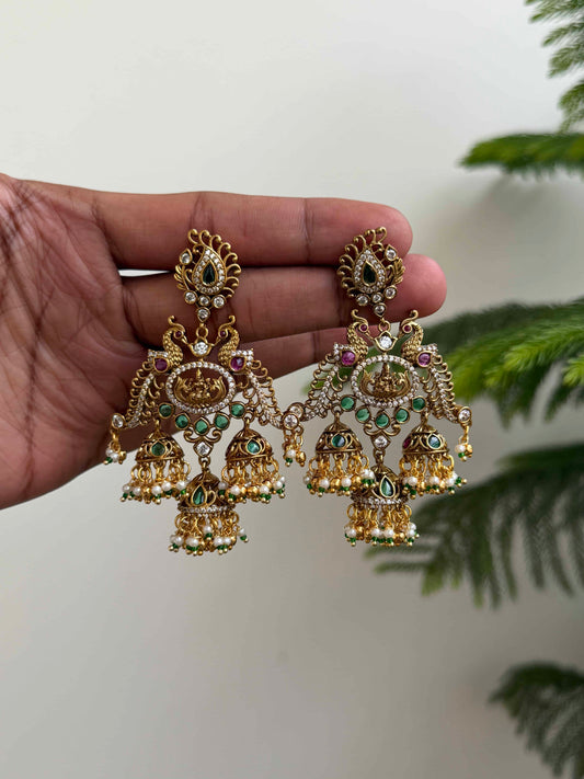 Grand Multi Jhumka Earrings