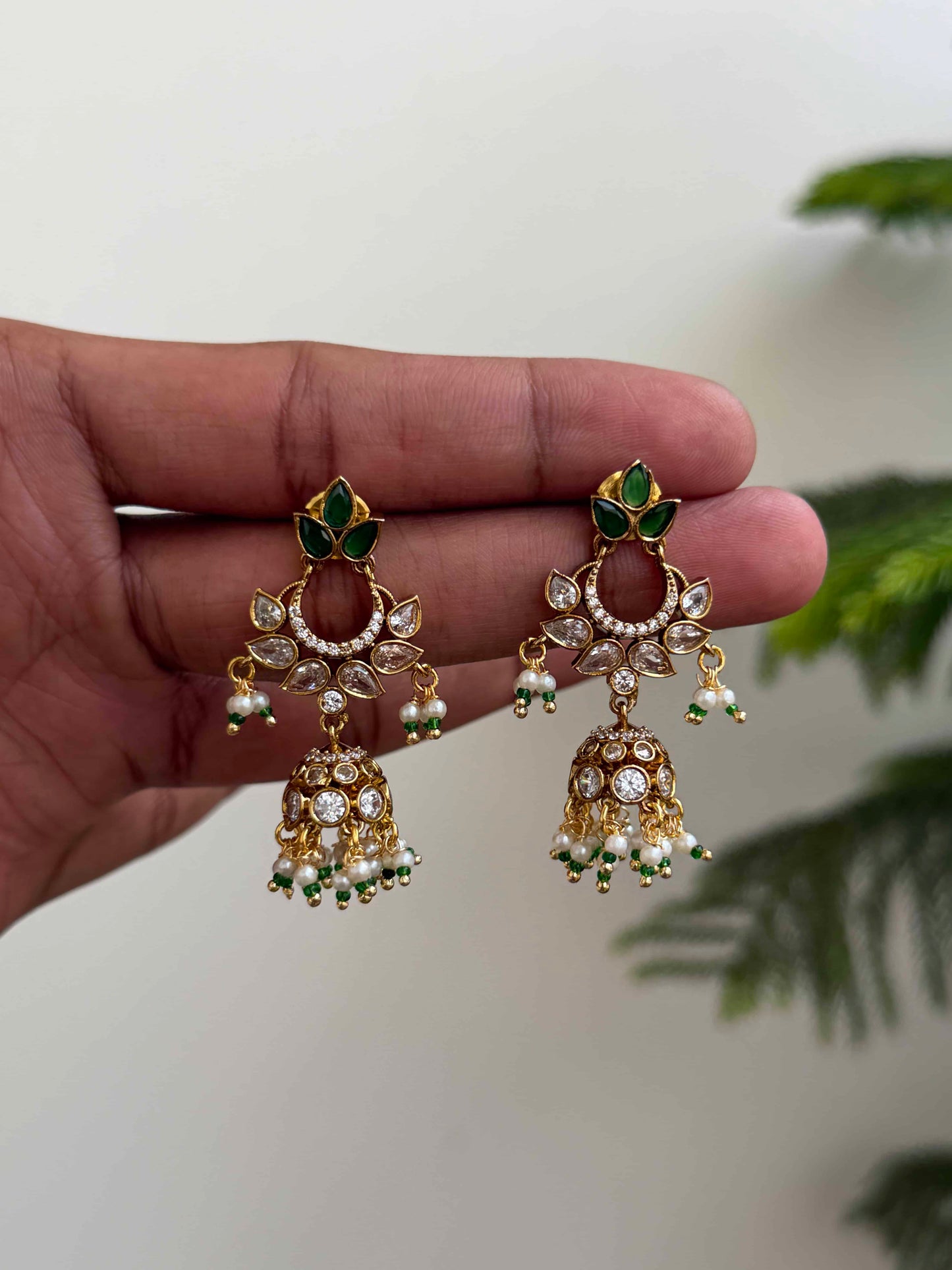 AD Chaandbali Jhumka Earrings