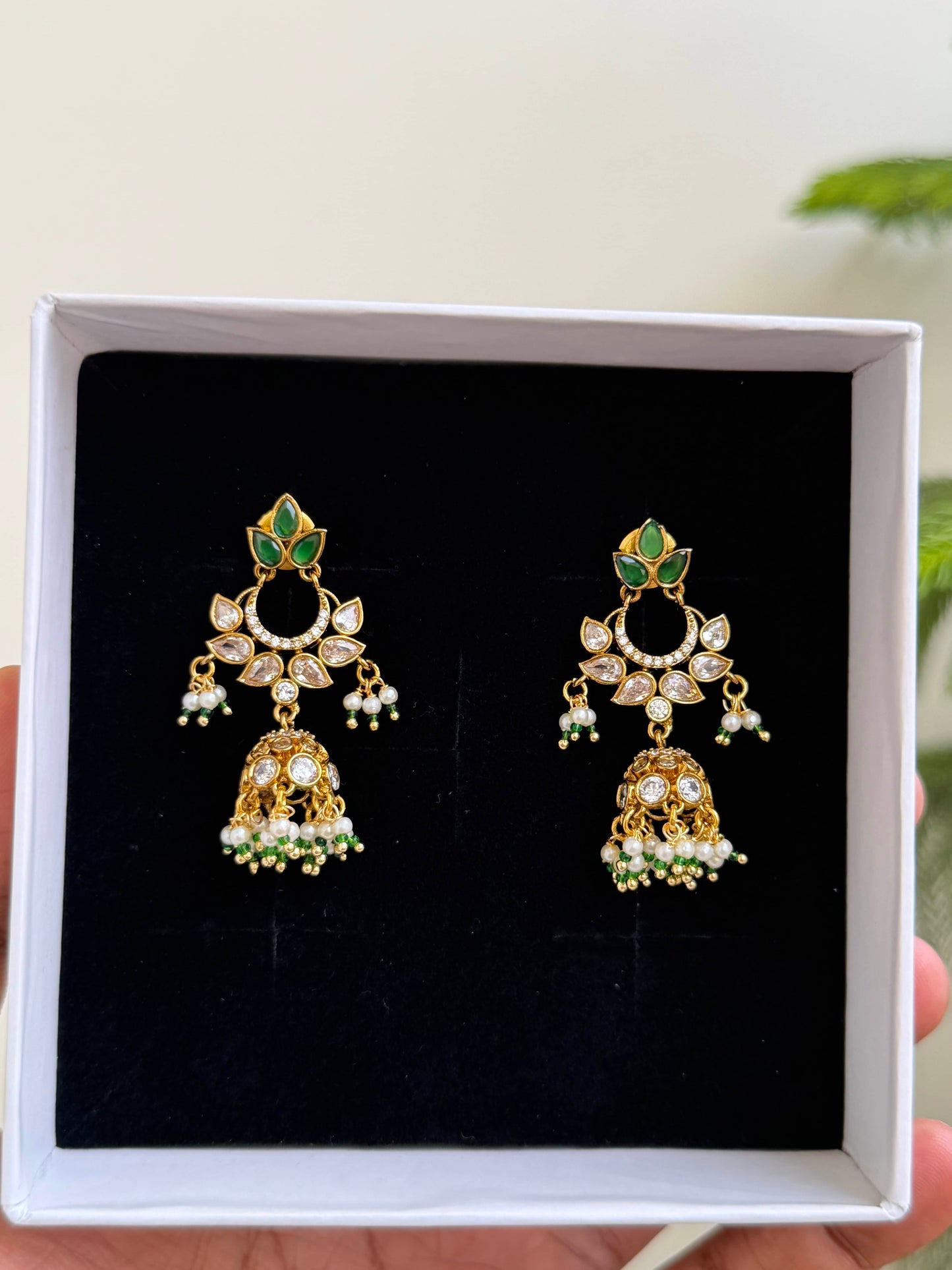 AD Chaandbali Jhumka Earrings