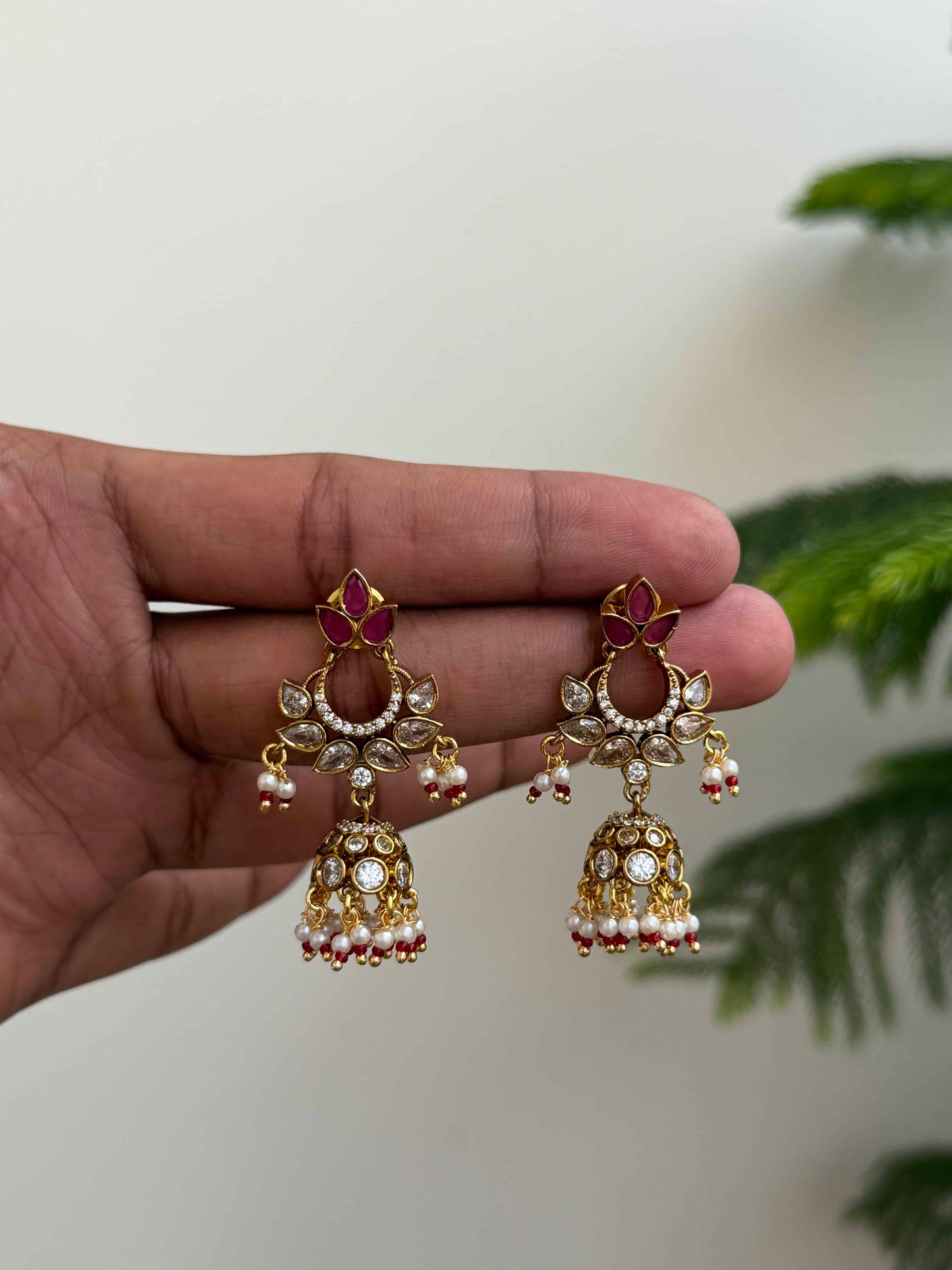 AD Chaandbali Jhumka Earrings