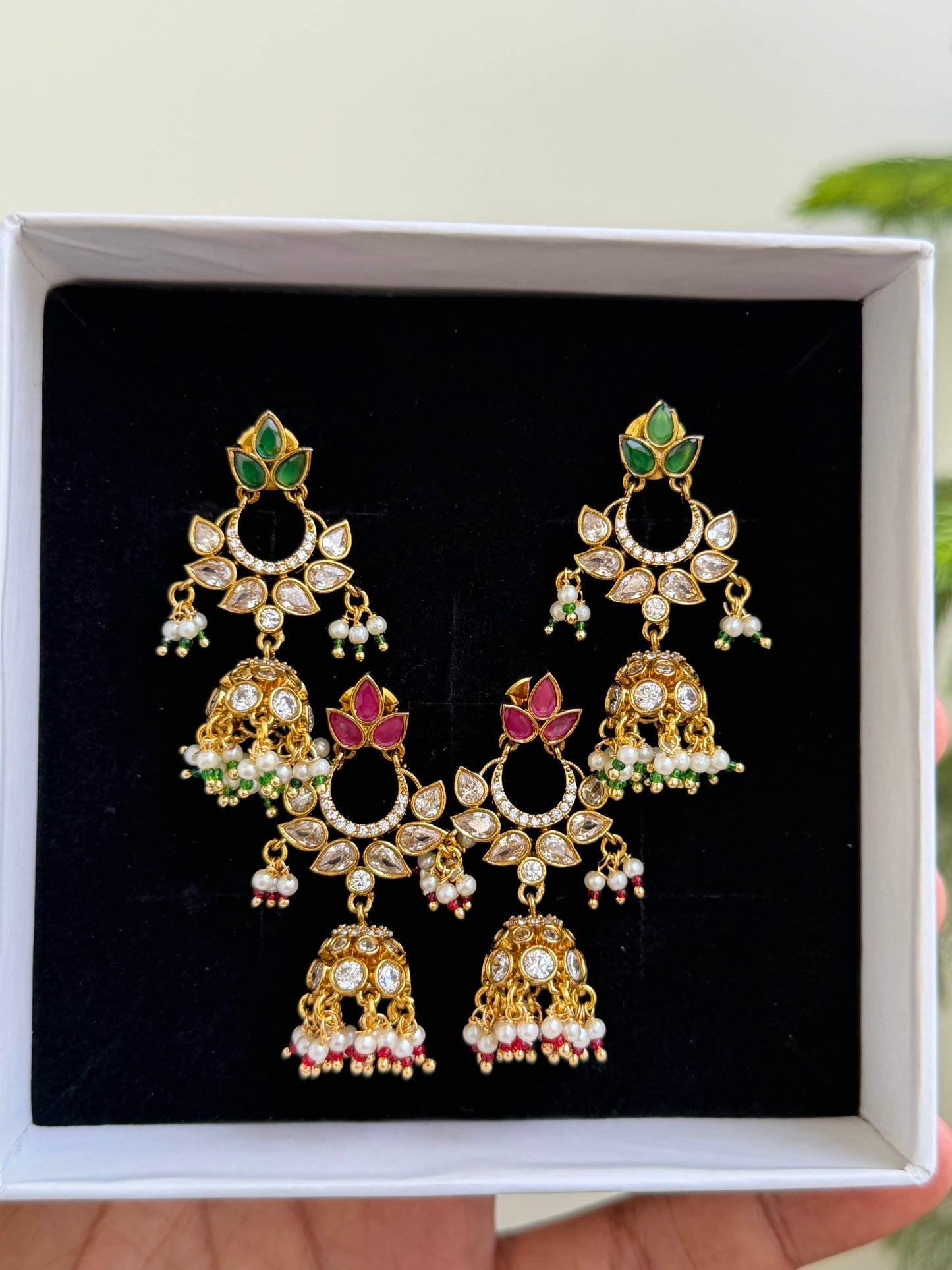 AD Chaandbali Jhumka Earrings