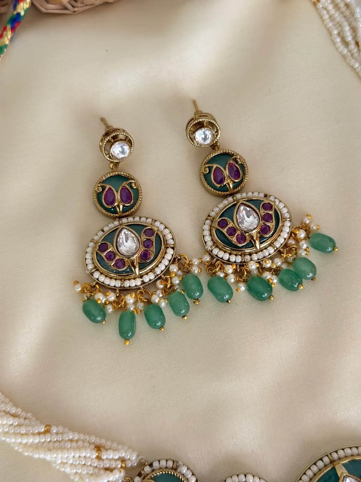 Pearl Heritage Necklace Set with Drops