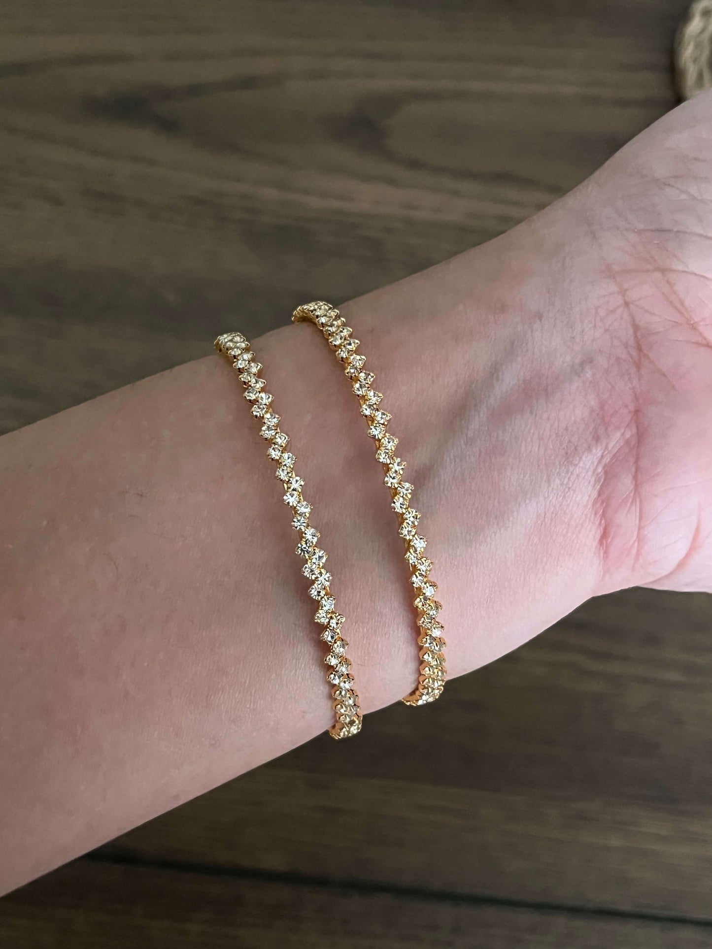 Sleek Gold-Look AD Bangles – Set of 4