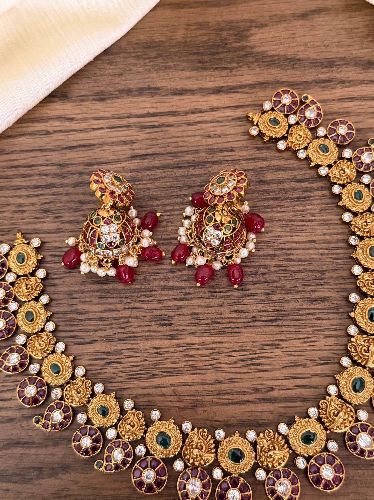 2 in 1 Antique Nakshi Temple Choker Set