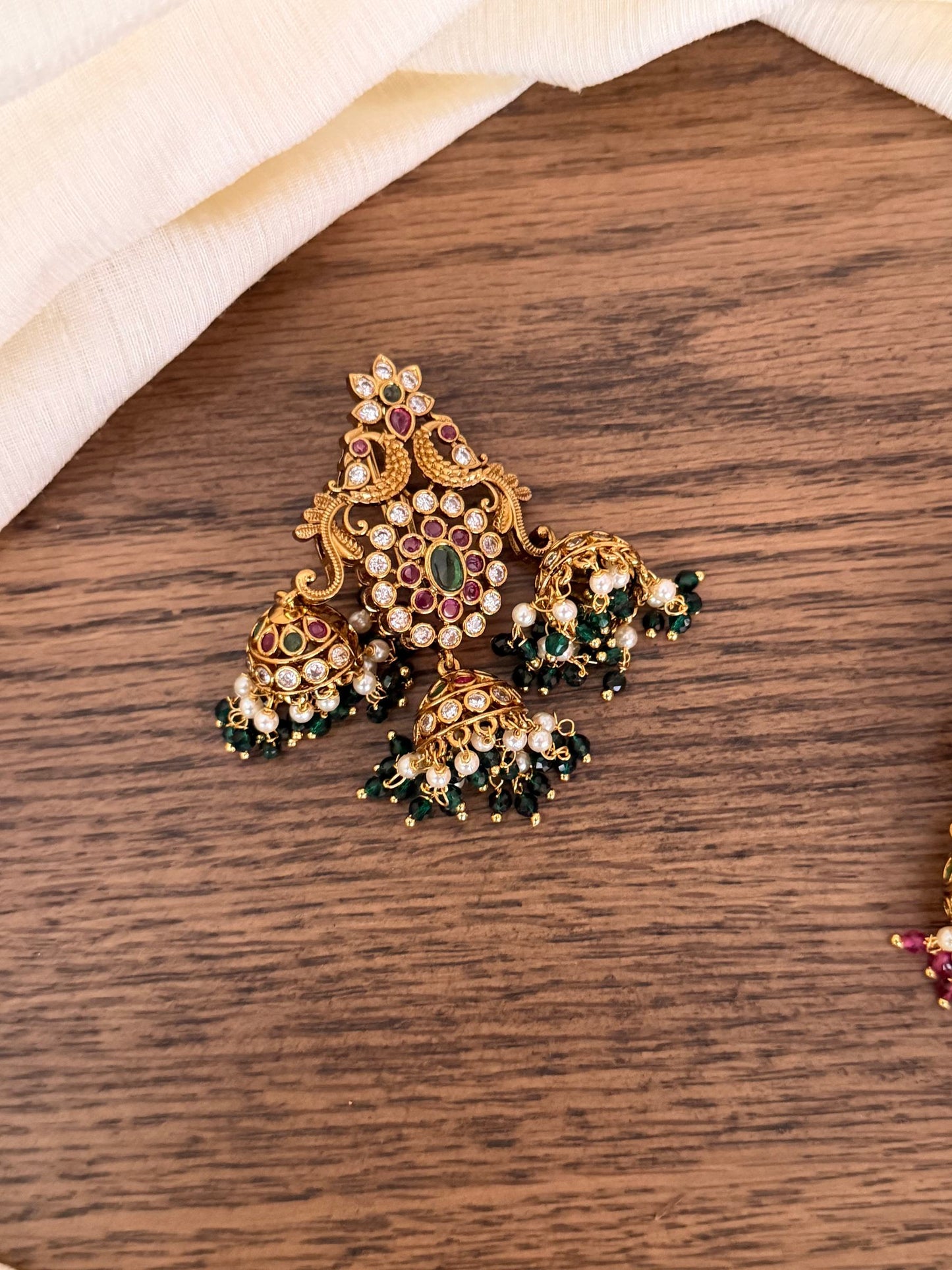 Antique Nakshi Jhumka Hair Pin Set