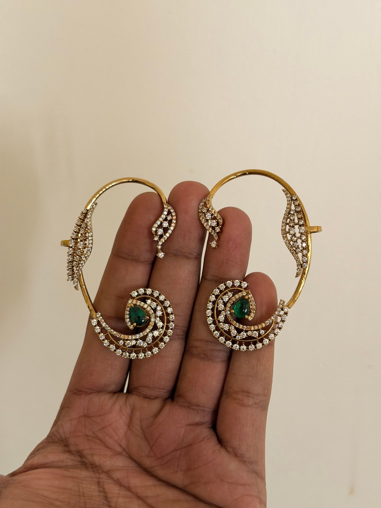 Spiral Galaxy CZ Ear Cuff