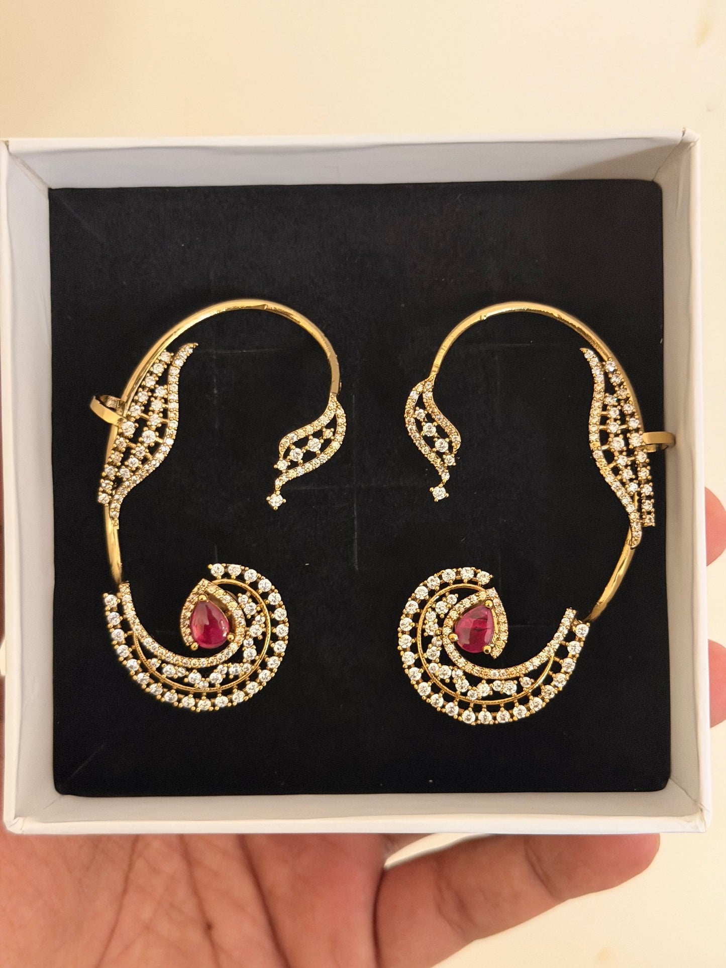 Spiral Galaxy CZ Ear Cuff