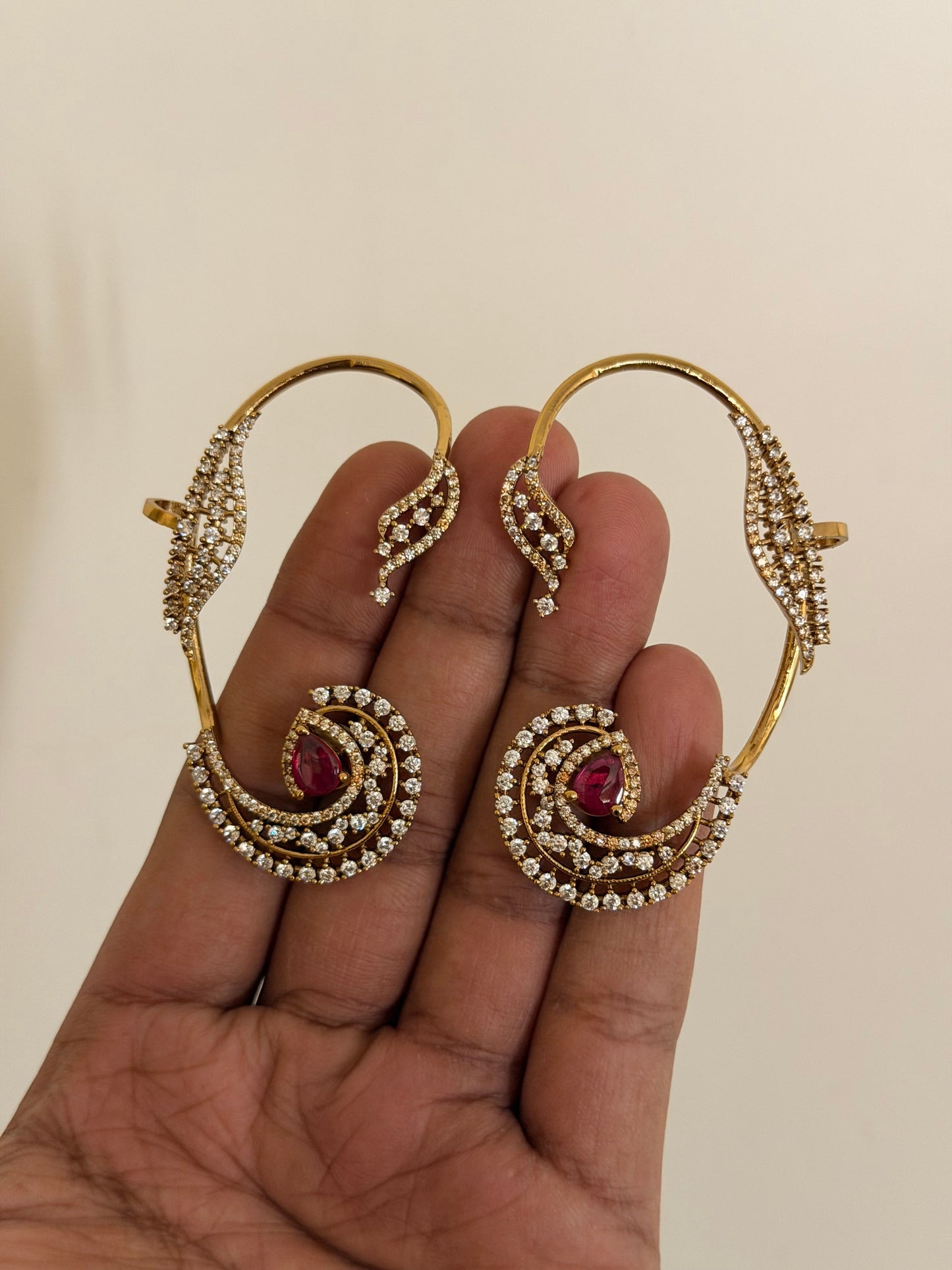 Spiral Galaxy CZ Ear Cuff