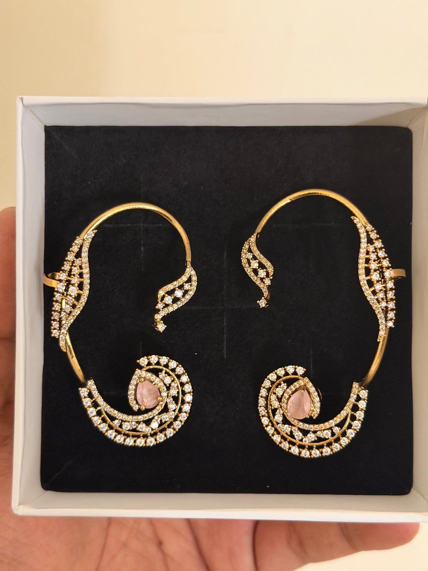 Spiral Galaxy CZ Ear Cuff